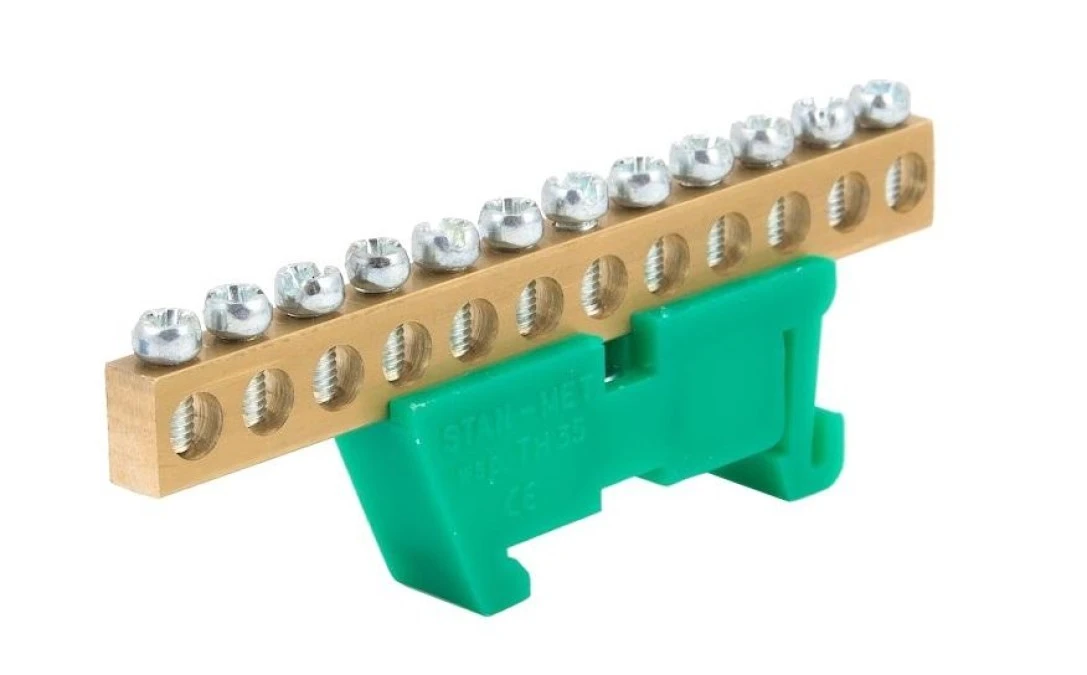 Listwa zaciskowa zerowa 12x16mm2 zielona TH 35‑12/Z - obrazek 1