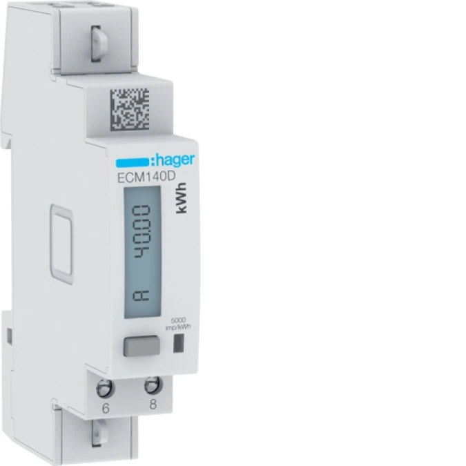 Licznik energii elektrycznej 1‑fazowy, 40A 1M, M‑bus, MID agardio.measure ECM140D - obrazek 1