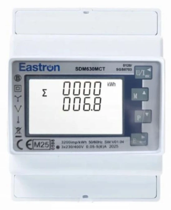 Licznik energii 3‑faz trójfazowy LCD do przekładników prądowych MODBUS zdalny MID - obrazek 1