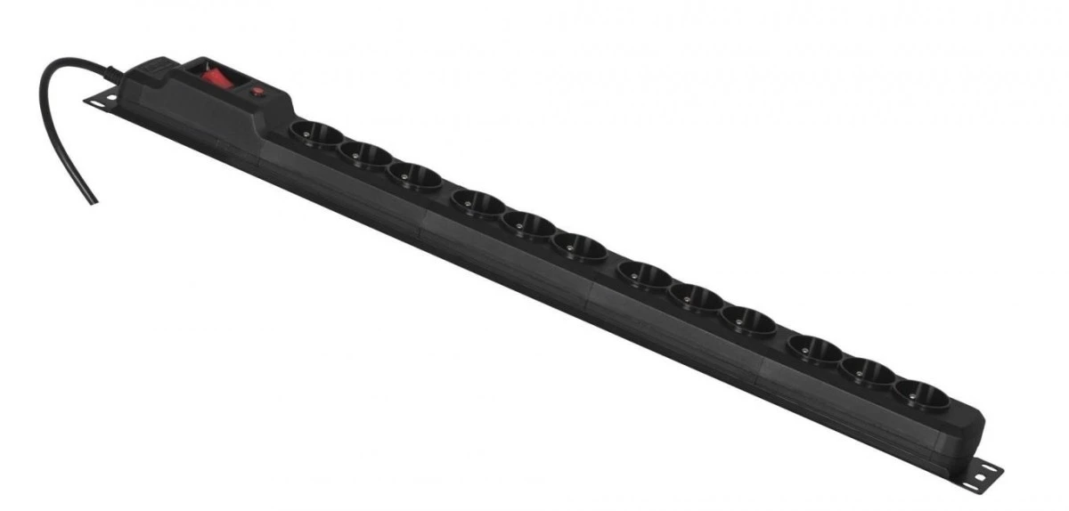 Listwa przeciwprzepięciowa Activejet COMBO/12gn/1,5m/cz (12 x UTE 16 A (3680 W) 1,5m kolor czarny) - obrazek 2