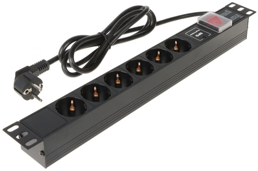 Listwa zasilająca do szaf RACK 19cali L19/6VP - obrazek 1