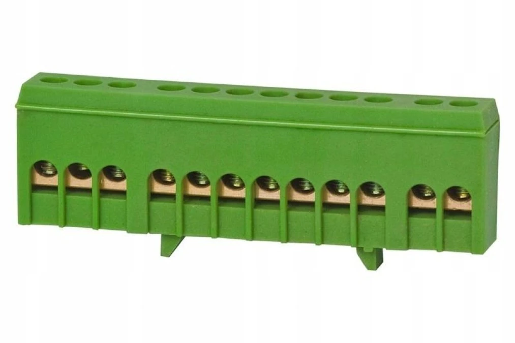 Listwa zerowa 12‑modułowa 12x16mm² ‑ zielona F2.0259 - obrazek 1