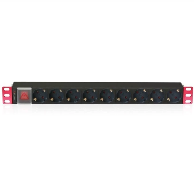 Listwa zasilająca z włącznikiem 19 1U 9 gniazd Schuko I‑CASE STRIP‑91UD /2m/ - obrazek 1