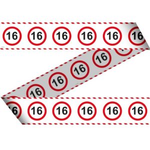 Baner taśma Znak zakazu 16tka 15 m 1 szt. Baner taśma Znak zakazu 16tka 15 m 1 szt.