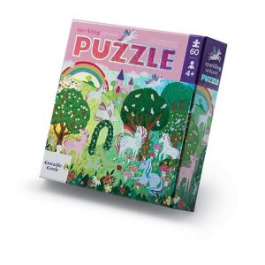 Crocodile Creek Błyszczący jednorożec holograficzna folia podłogowa puzzle 60 częściowy dla dzieci w wieku od 4 lat wytrzymałe pudełko do przechowywania rozmiar puzzli: 35 cm x 45 Crocodile Creek Błyszczący jednorożec holograficzna folia podłogowa puzzle 60 częściowy dla dzieci w wieku od 4 lat wytrzymałe pudełko do przechowywania rozmiar puzzli: 35 cm x 45