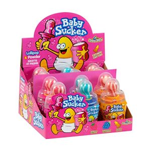 Baby Sucker, proszek musujący i lizaki do ust, 12 sztuk