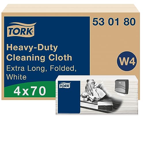 Tork Wyjątkowo mocne uniwersalne chusteczki do czyszczenia, białe W4, 4 x 70 ściereczek, 530180 - obrazek 1