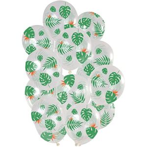 Balony przezroczyste Tropikalne Liście 30 cm 15 szt. Balony przezroczyste Tropikalne Liście 30 cm 15 szt.