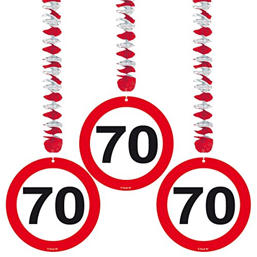 Folat Wieszaki na znaki drogowe 70 urodziny 3 sztuki - obrazek 1