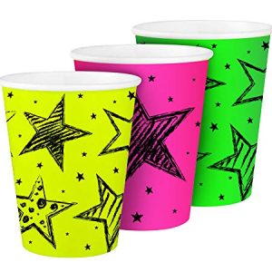 Folat Kubki jednorazowe Neon Party 250 ml 6 sztuk Folat Kubki jednorazowe Neon Party 250 ml 6 sztuk