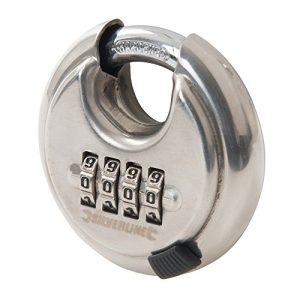 Silverline 926157 Zaokrąglony zamek ze stali nierdzewnej z czterocyfrową kombinacją cyfr 70 mm, szary Silverline 926157 Zaokrąglony zamek ze stali nierdzewnej z czterocyfrową kombinacją cyfr 70 mm, szary