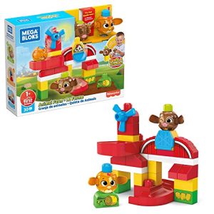 Mega Bloks Grj18 Guck Farma Zwierzęca, Zestaw Do Budowania Z 31 Klockami, W Zestawie Pokrętło i Tajne Drzwi, Od 1 Roku Mega Bloks Grj18 Guck Farma Zwierzęca, Zestaw Do Budowania Z 31 Klockami, W Zestawie Pokrętło i Tajne Drzwi, Od 1 Roku