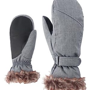 Ziener Damskie rękawiczki narciarskie KEM Mitten lady Glove/do sportów zimowych ciepłe, oddychające, szare (grey melange), 6 Ziener Damskie rękawiczki narciarskie KEM Mitten lady Glove/do sportów zimowych ciepłe, oddychające, szare (grey melange), 6