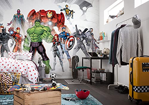 Komar Fototapeta z włókniny Marvel Avengers Unite Wymiary: 500 x 280 cm (szerokość wysokość) Thor, Hulk, Iron Man, pokój dziecięcy, tapeta IADX10 065 Komar Fototapeta z włókniny Marvel Avengers Unite Wymiary: 500 x 280 cm (szerokość wysokość) Thor, Hulk, Iron Man, pokój dziecięcy, tapeta IADX10 065