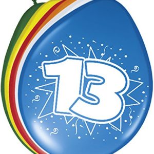 Folat Balony 13 Urodziny 30cm 8szt Folat Balony 13 Urodziny 30cm 8szt