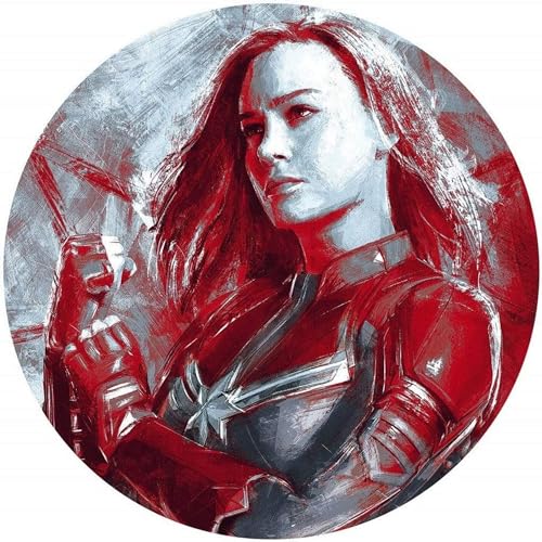 Marvel Komar DOT okrągła i samoprzylepna fototapeta z włókniny Avengers Painting Captain Ø 125 cm naklejka na ścianę, pokój dziecięcy, tatuaż ścienny DD1 046 - obrazek 1