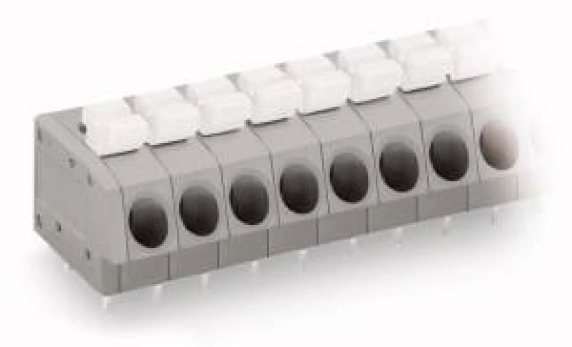 Listwa zaciskowa do płytek drukowanych 2‑biegunowa szara raster 5mm 804‑102 /105szt./ - obrazek 1