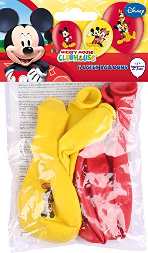 Balony, Myszka Mickey, 11′, mix, 6 sztuk