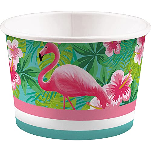 amscan 9903330 Flamingo Paradise kubek na lody, wielokolorowy, 270 ml - obrazek 1