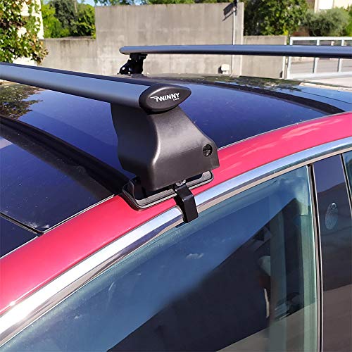 Zestaw bagażnika dachowego Twinny Load F02 Alu Flybar Tesla 3 - obrazek 1