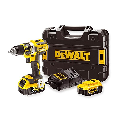 DEWALT, Wiertarko wkrętarka 18V XR z silnikiem bezszczotkowym + 2x akumulatory 5.0 Ah, DCD791P2 DEWALT, Wiertarko wkrętarka 18V XR z silnikiem bezszczotkowym + 2x akumulatory 5.0 Ah, DCD791P2