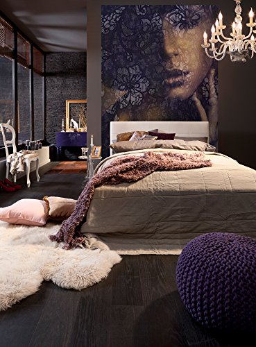 Komar XXL2 012 184 x 248 cm koronkowa teksturowana tapeta mural neutralny (2 sztuki) - obrazek 1