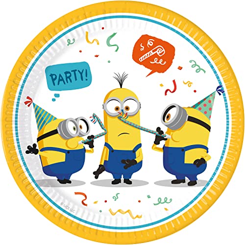 Folat 93457P Talerze FSC Minions 23cm 8 sztuk - obrazek 1