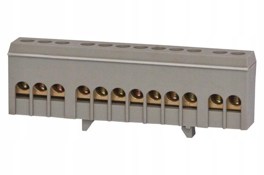 Listwa zerowa 12‑modułowa 12x16mm² ‑ szara F2.0265 - obrazek 1