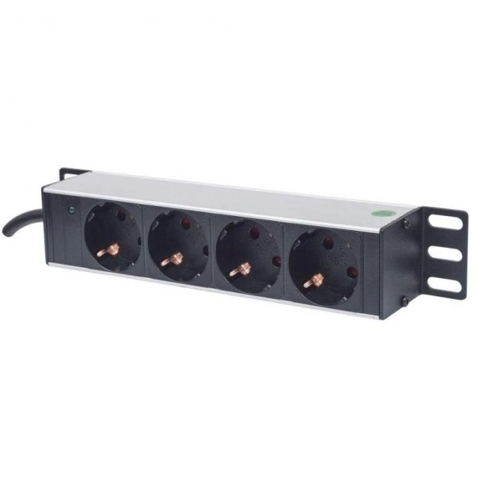Listwa zasilająca Rack 10, 4 gniazda Schuko - obrazek 1
