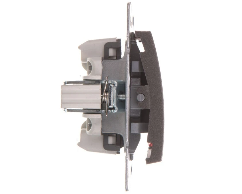 LOGI Łącznik zwierny dzwonek z LED śrubowy 10AX 250V grafit 021080141 25253 - obrazek 3