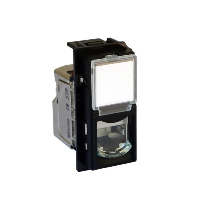 LIVING NOW gniazdo RJ45 STP kat.6 1mod. czarny KG4279C6S - obrazek 1
