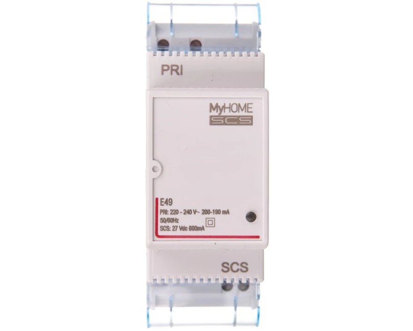 MyHome Zasilacz kompaktowy 230V AC/ 27V DC 0,6A, montaż na szynie TH35 E49 - obrazek 2