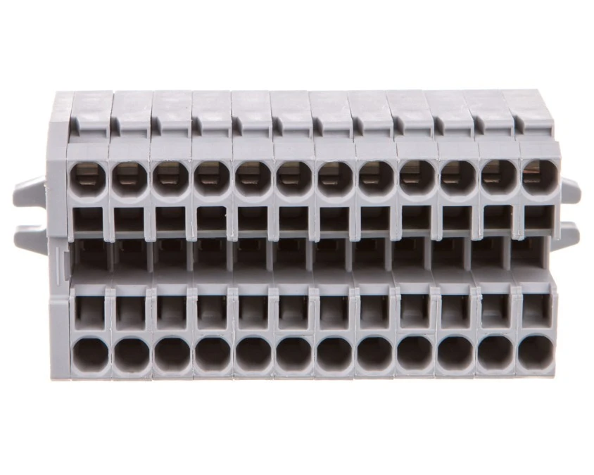 Listwa zaciskowa 2‑przewodowa 2,5mm2 12‑torowa szara mocowanie śrubowe 869‑112 /25szt./ - obrazek 2