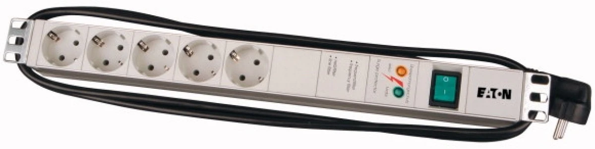 Listwa zasilająca 19 cala 7x Schucko z ogranicznikiem klasy D i wyłącznikiem SPD‑STL/19/7F‑S/BL 283449 - obrazek 2