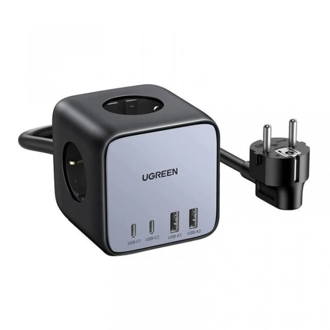 Listwa zasilająca kostka EU UGREEN CD268, 65W, 1.8m (czarny) - obrazek 1