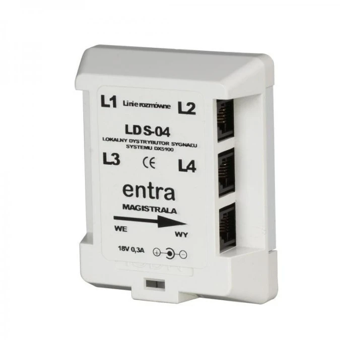 Lokalny dystrybutor sygnału z gniazdem zasilania /komutator/ LDS‑04/P ENT10000288 - obrazek 3