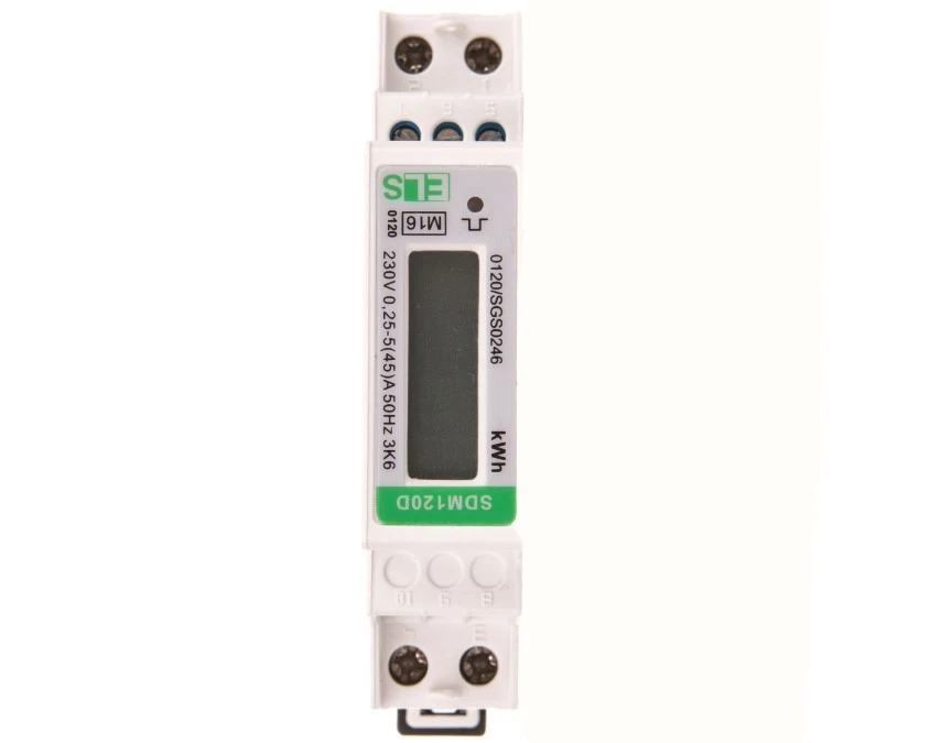 Licznik energii elektrycznej LCD 1‑fazowy 45A 230V SDM120D MID - obrazek 2