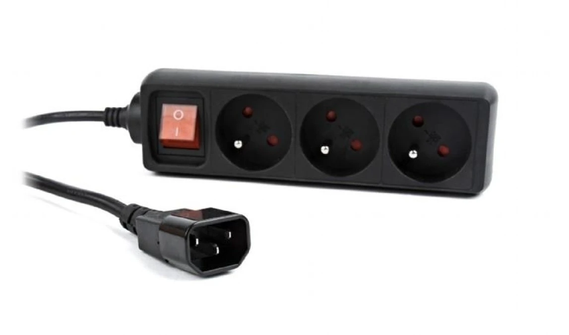 Listwa zasilająca ENERGENIE EG‑PSU3F‑01 (3 x Typ E 10 A 0,6m kolor czarny) - obrazek 3