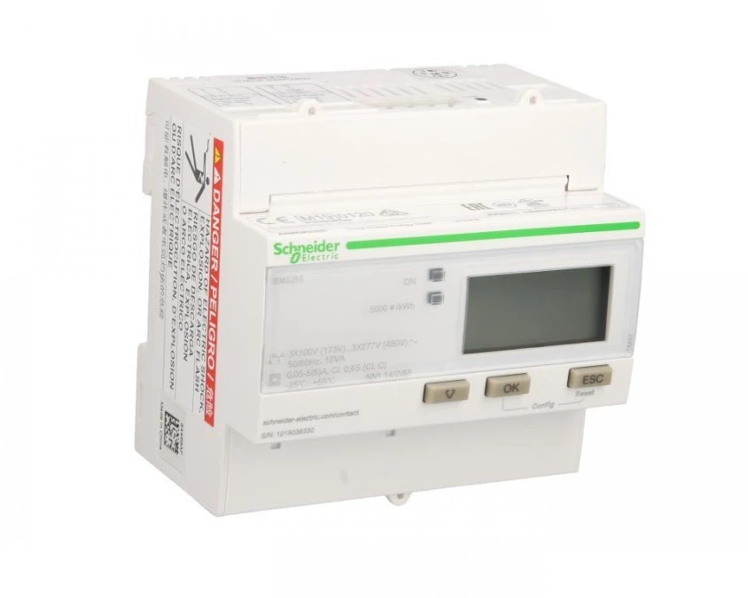 Licznik energii elektrycznej 1/3‑fazowy 5A przekładnik 100‑277/173‑480V kl.0,5S/C Modbus MID taryfowy cyfrowy iEM3255 A9MEM3255 - obrazek 3
