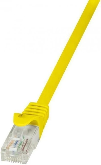 LogiLink Patchcord U/UTP żółty kat.6 PVC 0,25m.