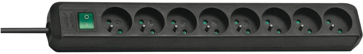 Listwa zasilajaca Eco‑Line 3m /z wyłącznikiem/ 8x230V czarna H05VV‑F 3G1,5 1159301018 - obrazek 2