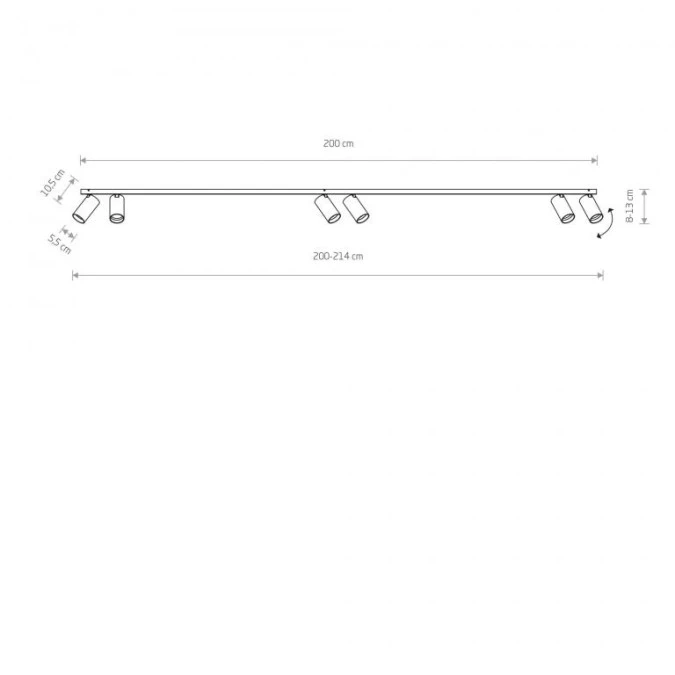 Listwa ze spotami MONO VI WHITE/GOLD 7777 Nowodvorski Lighting - obrazek 2