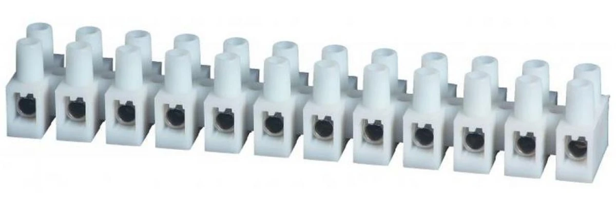 Listwa zaciskowa gwintowa 12‑torowa 10mm2 poliamidowa PA66 z podkładką biała 89094110 - obrazek 2