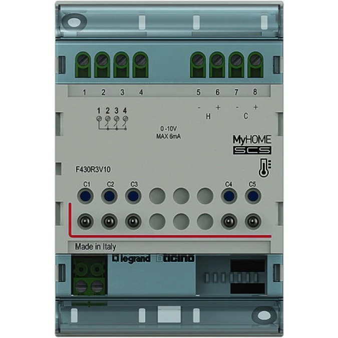 MyHome Aktor modułowy 3 przekaźnikowy /2 wyj. 0‑10V F430R3V10