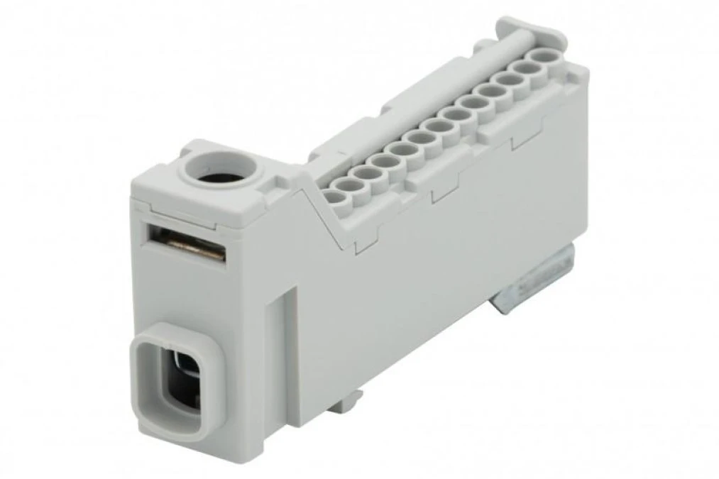 Listwa prądowa ZPS 1x25, 13x2,5 szara IP20 - obrazek 1