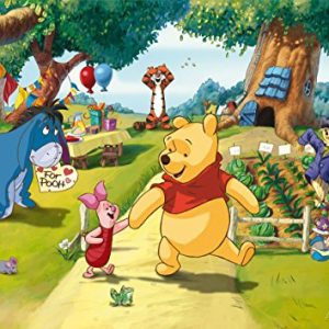 AG Design FTDs1938 Disney Winnie Puuh, papier fototapeta do pokoju dziecięcego 255×180 cm 2 części, papier, wielokolorowy, 0,1 x 255 180