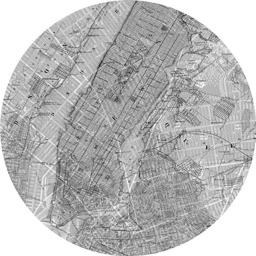 Komar D1 056 Dot, samoprzylepna i okrągła fototapeta, czarna, biała - obrazek 1