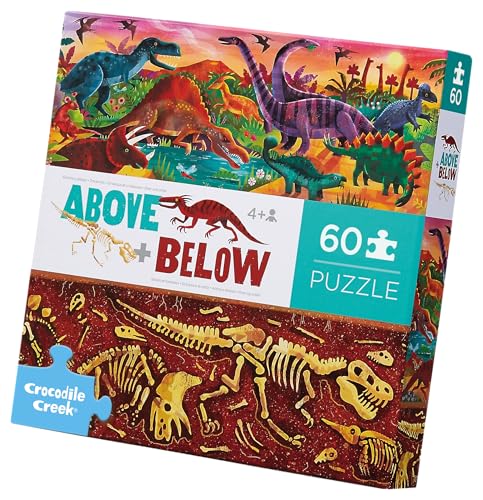 Bertoy 3876004 klasyczne puzzle nad i poniżej w pudełku, świat dinozaurów, 48 sztuk Bertoy 3876004 klasyczne puzzle nad i poniżej w pudełku, świat dinozaurów, 48 sztuk