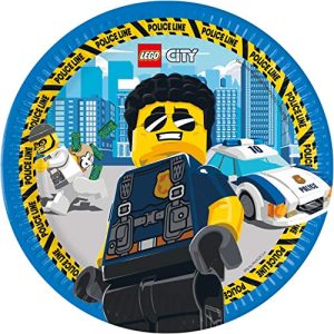 Talerzyki Lego City, 23 cm, 8 sztuk Talerzyki Lego City, 23 cm, 8 sztuk