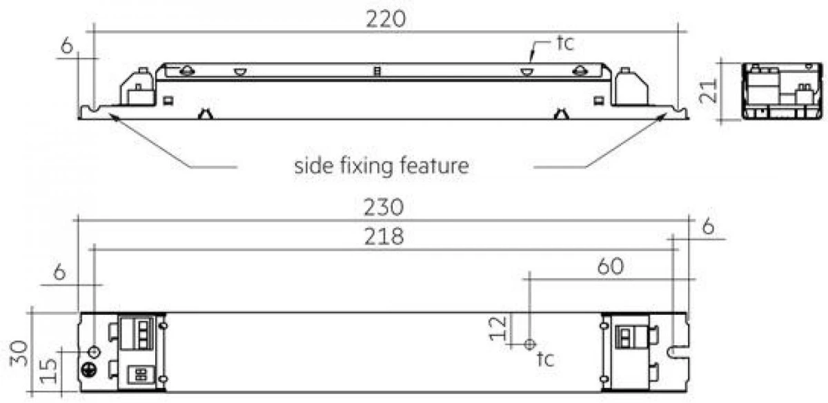 LC 57W 700‑1050mA 54 flexC lp SNC4 Zasilacz LED liniowy stałoprądowy nieściemnialny ESSENCE TRIDONIC ‑ 28004143 - obrazek 3